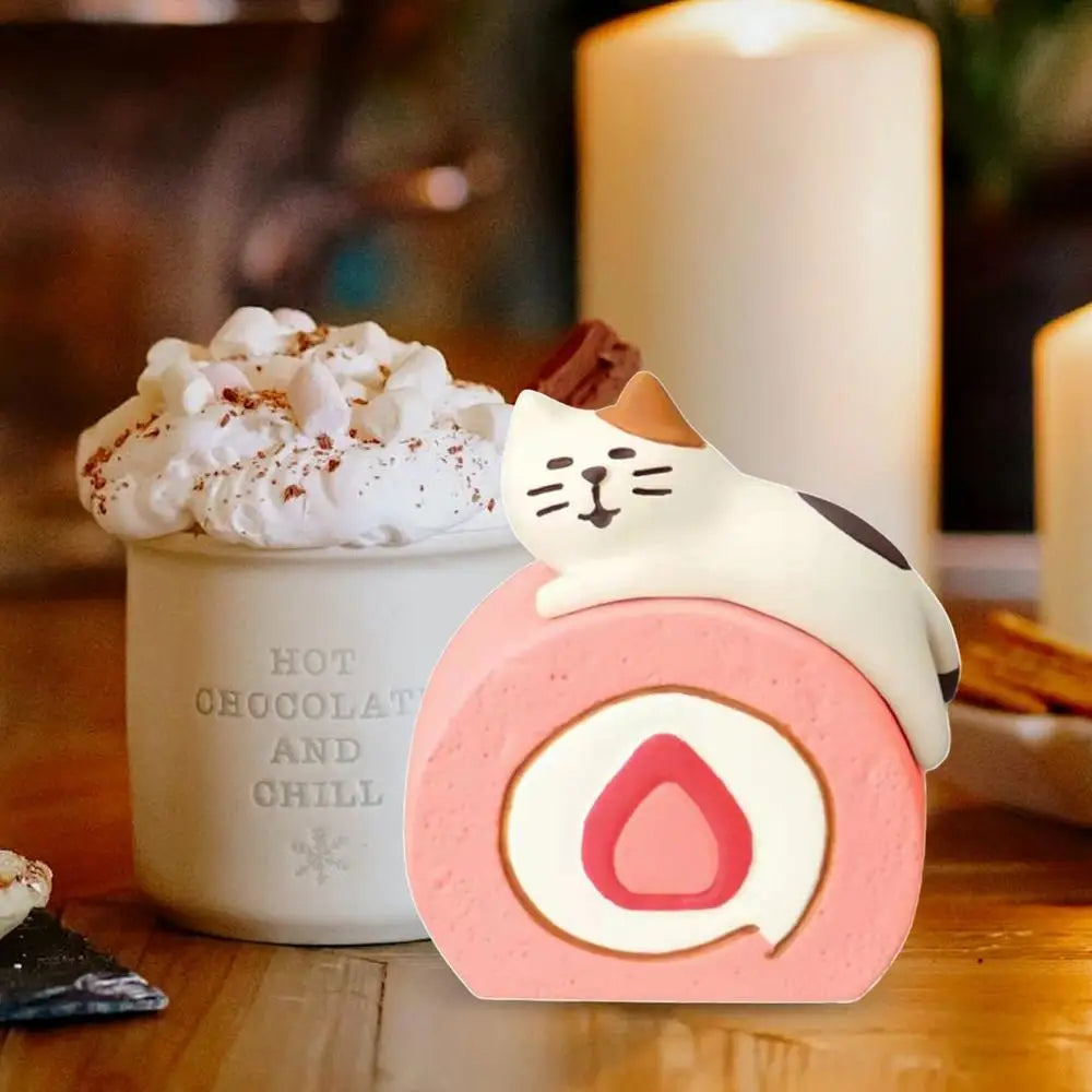Tiny Baking Cat Figurines