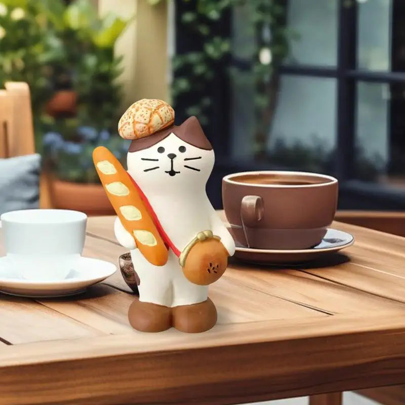 Tiny Baking Cat Figurines