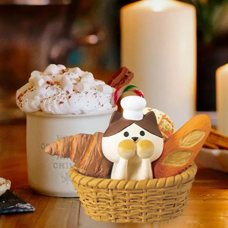 Tiny Baking Cat Figurines