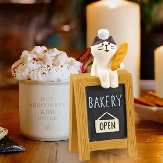 Tiny Baking Cat Figurines